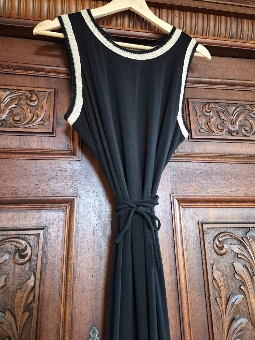 LOFT Crochet Trim Midi Dress